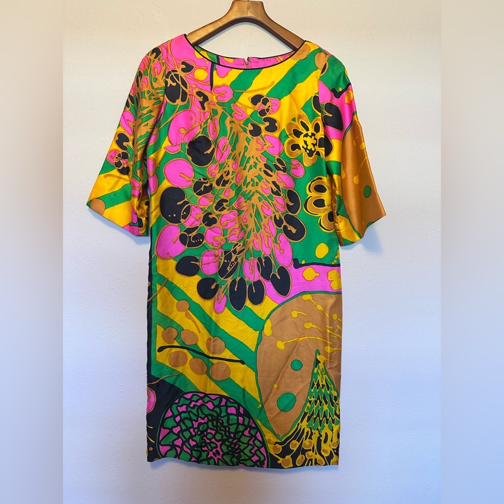 Vintage 1960s psychedelic silk dress or shift